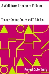 A Walk from London to Fulham — Thomas Crofton Croker cover