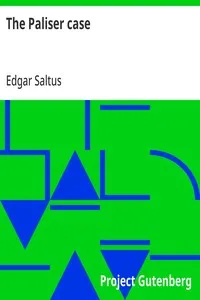 The Paliser case — Edgar Saltus cover