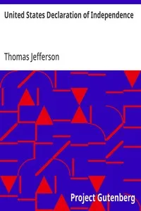 United States Declaration of Independence — Thomas Jefferson cover