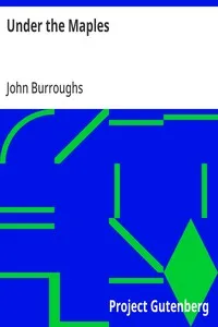 Under the Maples — John Burroughs cover