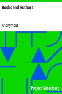 Books and Authors: Curious Facts and Characteristic Sketches — Anonymous cover