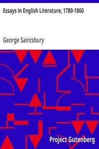 Essays in English Literature, 1780-1860 cover