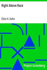 Right Above Race — Otto H. Kahn cover