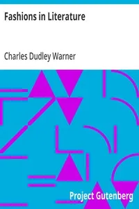 Fashions in Literature — Charles Dudley Warner cover