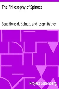 The Philosophy of Spinoza — Benedictus de Spinoza cover