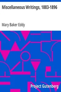 Miscellaneous Writings, 1883-1896 — Mary Baker Eddy cover