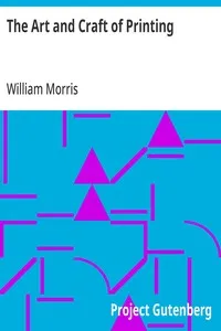 The Art and Craft of Printing — William Morris cover