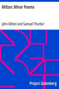 Milton: Minor Poems — John Milton cover