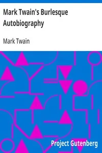 Mark Twain's Burlesque Autobiography — Mark Twain cover