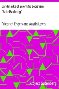 Landmarks of Scientific Socialism: "Anti-Duehring" — Friedrich Engels cover