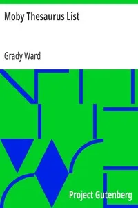 Moby Thesaurus List — Grady Ward cover