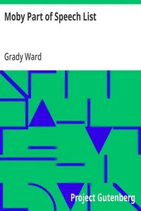 Moby Part of Speech List — Grady Ward cover