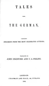 Tales from the German, Comprising specimens from the most celebrated authors — Anonymous cover