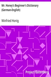 Mr. Honey's Beginner's Dictionary (German-English) cover
