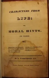 Characters from Life; Or, Moral Hints. In Verse — James Parkerson cover