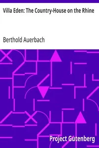 Villa Eden: The Country-House on the Rhine — Berthold Auerbach cover