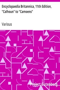 Encyclopaedia Britannica, 11th Edition, "Calhoun" to "Camoens": Volume 5, Slice 1 — Various cover