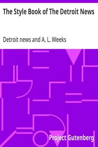 The Style Book of The Detroit News — Detroit news cover