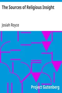 The Sources of Religious Insight — Josiah Royce cover
