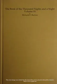 The Book of the Thousand Nights and a Night — Volume 10 (of 10) — Anonymous cover