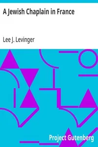 A Jewish Chaplain in France — Lee J. (Lee Joseph) Levinger cover