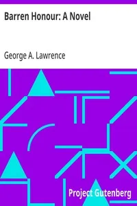 Barren Honour: A Novel — George A. (George Alfred) Lawrence cover