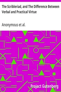 The Scribleriad, and The Difference Between Verbal and Practical Virtue — Anonymous cover