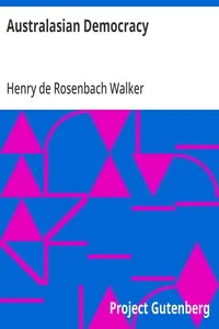 Australasian Democracy — Henry de Rosenbach Walker cover