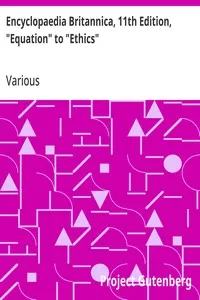 Encyclopaedia Britannica, 11th Edition, "Equation" to "Ethics": Volume 9, Slice 7 — Various cover