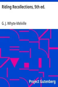 Riding Recollections, 5th ed. — G. J. (George John) Whyte-Melville cover