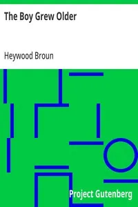 The Boy Grew Older — Heywood Broun cover