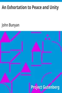 An Exhortation to Peace and Unity — John Bunyan cover