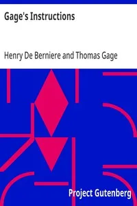 Gage's Instructions — Henry De Berniere cover