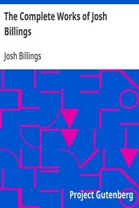 The Complete Works of Josh Billings — Josh Billings cover