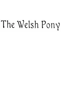 The Welsh Pony, Described in two letters to a friend — Olive Tilford Dargan cover
