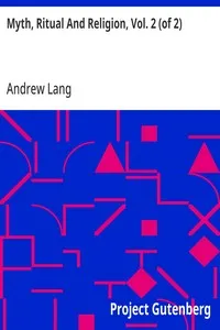 Myth, Ritual And Religion, Vol. 2 (of 2) — Andrew Lang cover