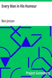 Every Man in His Humour — Ben Jonson cover