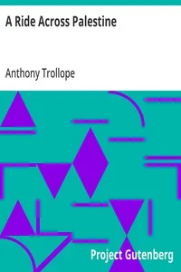 A Ride Across Palestine — Anthony Trollope cover