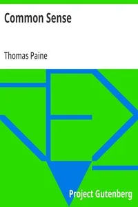Common Sense — Thomas Paine cover