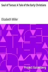 Saul of Tarsus: A Tale of the Early Christians — Elizabeth Miller cover