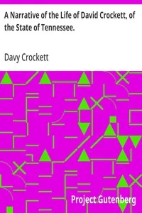 A Narrative of the Life of David Crockett, of the State of Tennessee. — Davy Crockett cover