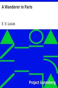 A Wanderer in Paris — E. V. (Edward Verrall) Lucas cover