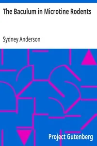 The Baculum in Microtine Rodents — Sydney Anderson cover
