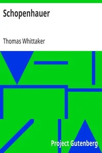 Schopenhauer — Thomas Whittaker cover