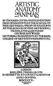 Artistic Anatomy of Animals cover