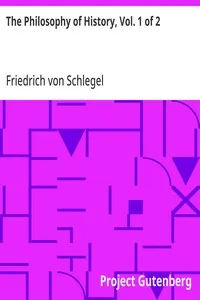 The Philosophy of History, Vol. 1 of 2 cover