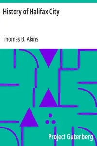 History of Halifax City — Thomas B. Akins cover