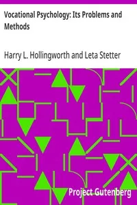 Vocational Psychology: Its Problems and Methods — Harry L. (Harry Levi) Hollingworth cover