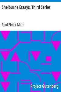 Shelburne Essays, Third Series — Paul Elmer More cover