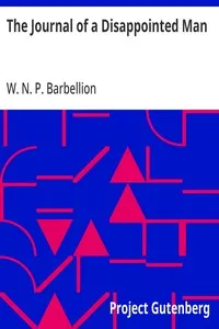 The Journal of a Disappointed Man — W. N. P. Barbellion cover